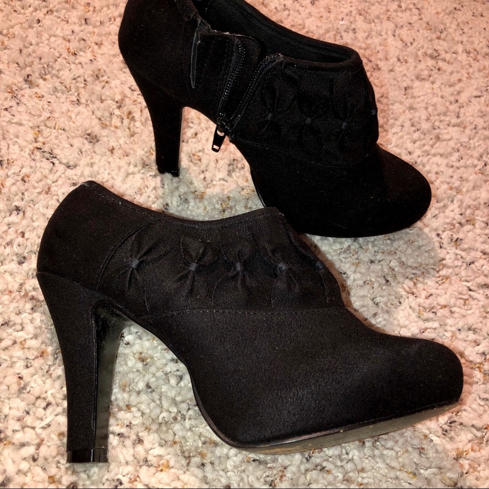 Black Booties with 4 inch Heel